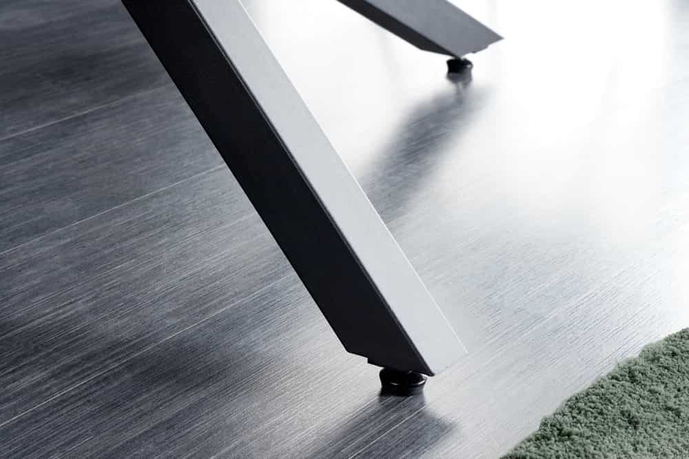 Moderner Esstisch GALAXIE 160cm weiß Keramik Marmor-Design glänzend Metallgestell schwarz