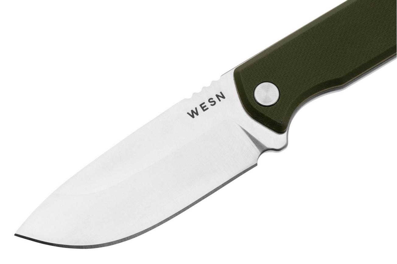 WESN Bornas SN23-1, S35VN Green G10 with Kydex Sheath, vaststaand mes