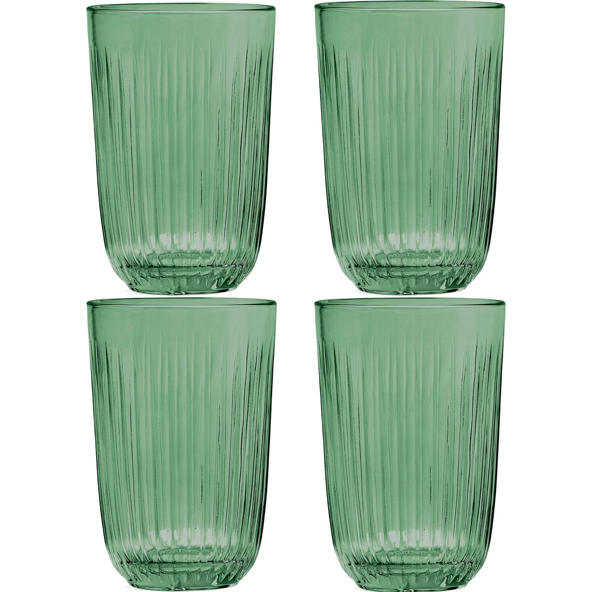 Hammershøi vannglass 37 cl Ø 8 cm 4 stk, grønn