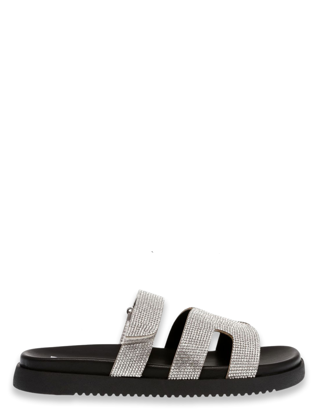 steve madden Mules Femme Missile-r Cuir Strass Argenté