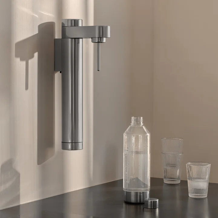 Stelton - Brus Wassersprudler für die Wand, schwarz