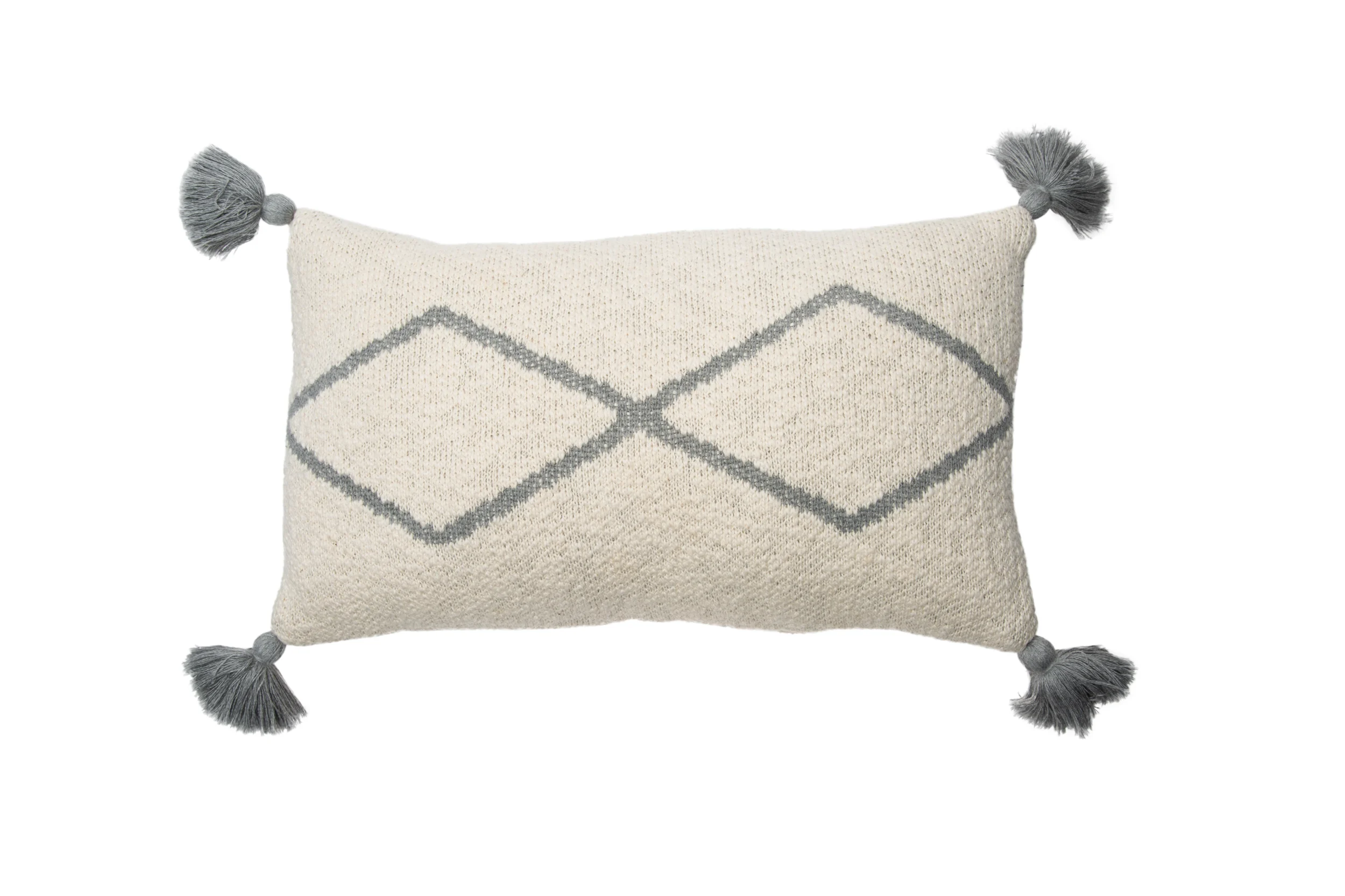 PETIT OASIS - Coussin en tricot en coton | Gris