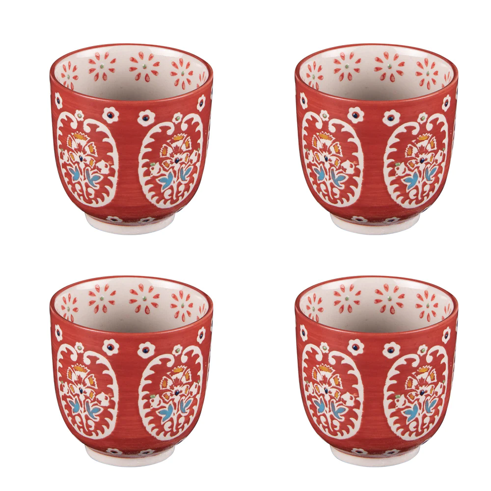 Coffret de 4 gobelets à thé Sagrada 7 cm Table passion