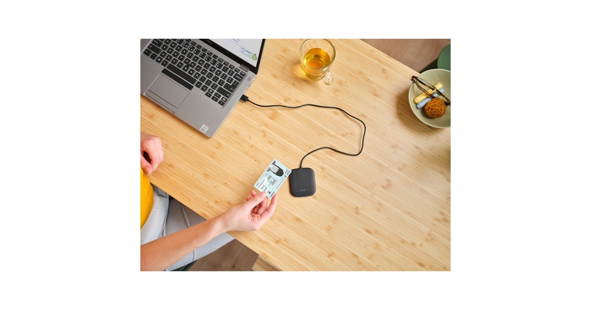 TrustCeto Contactloze Smartcard-lezer kaartlezer  (Zwart)