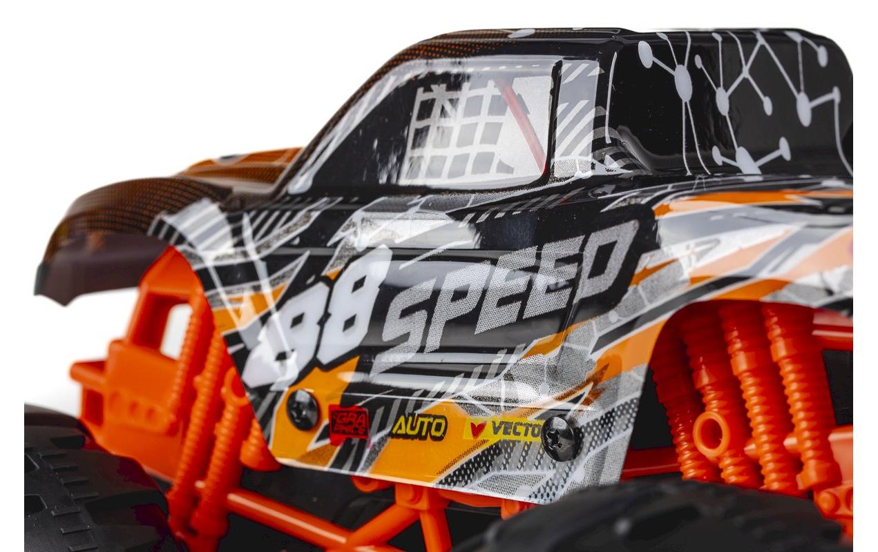Monster Truck Speed Monster Gyro & Sound, Orange, 1:124WD RC Monstertruck für Kinder ab 8 Jahren