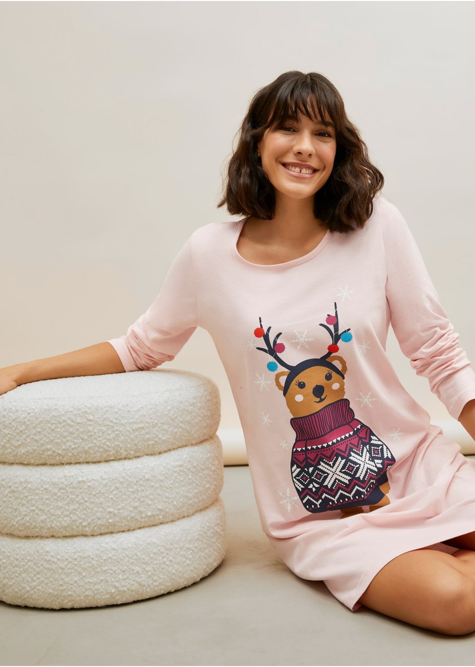 Chemise de nuit avec pochon cadeau
