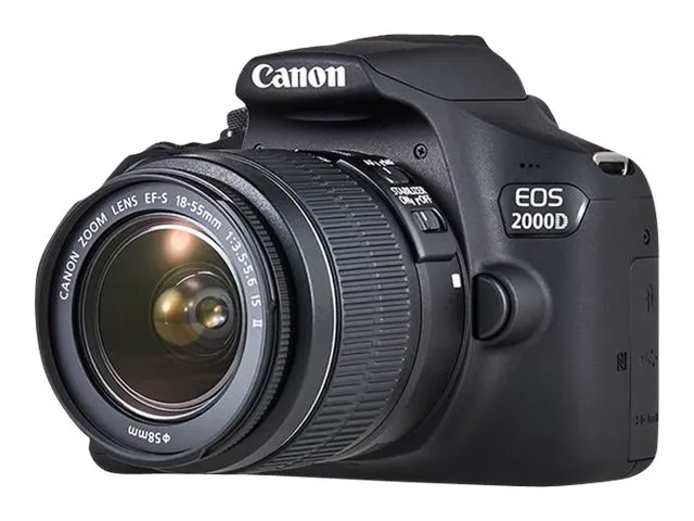 Canon EOS 2000D - Digitalkamera - SLR - 24.1 MP - APS-C - 1080p / 30 fps - 3x optisk zoom EF-S 18-55 mm III og EF 75-300 mm III objektiver - Wi-Fi, NFC