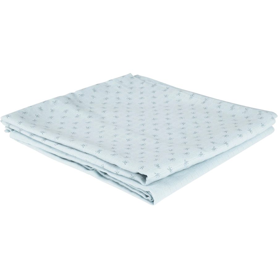 roba Puck- und Stilltuch 2er Set Lil Planet hellblau 120 x 120 cm