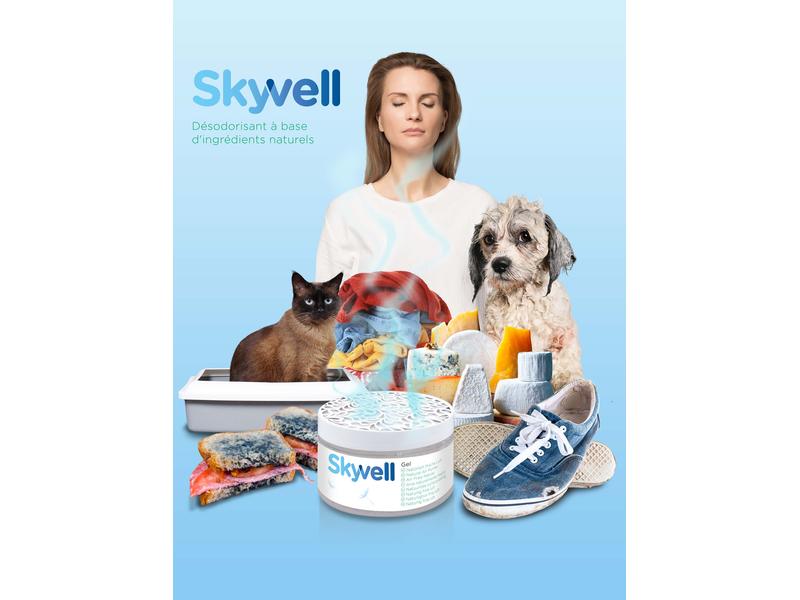 Skyvell Geruchsentferner Gel Dose 250 g Hochwirksame Geruchsneutralisation
