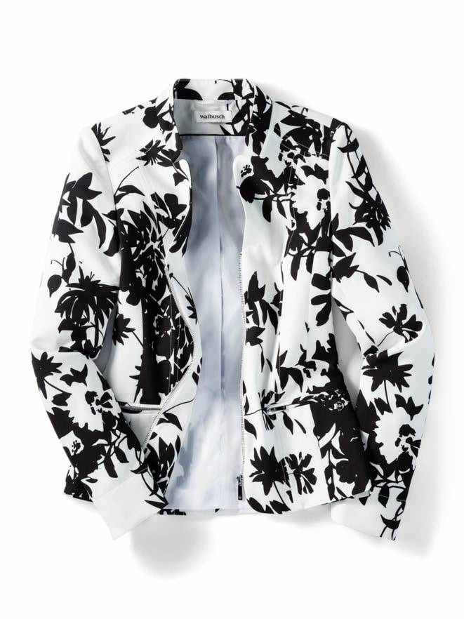 Kofferblazer Blumendruck