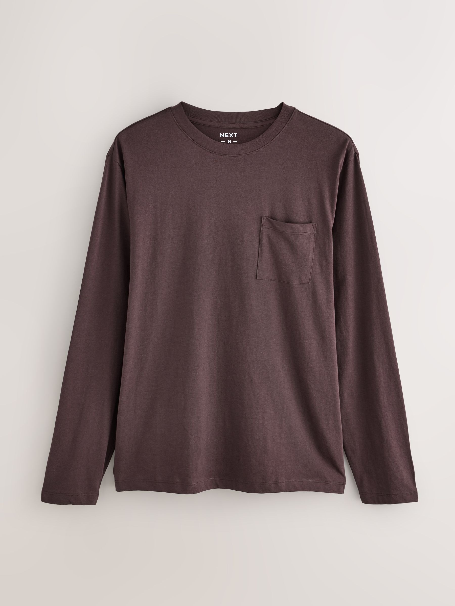 Chocoladebruin/zwart - Jersey pyjamaset met lange mouwen
