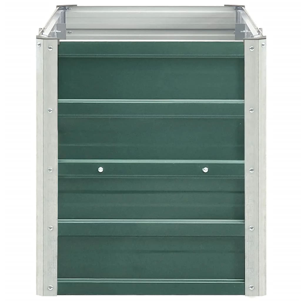 Verhoogde tuinbak, gegalvaniseerd staal, 240×40×45 cm, groen