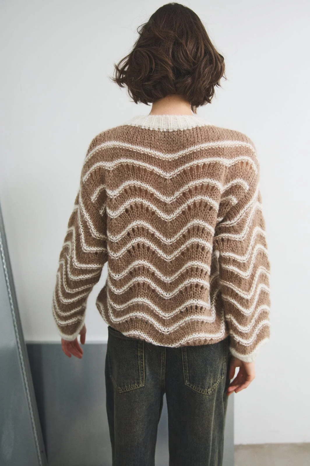 Noella Panama Knit Jumper 1204 soli brown