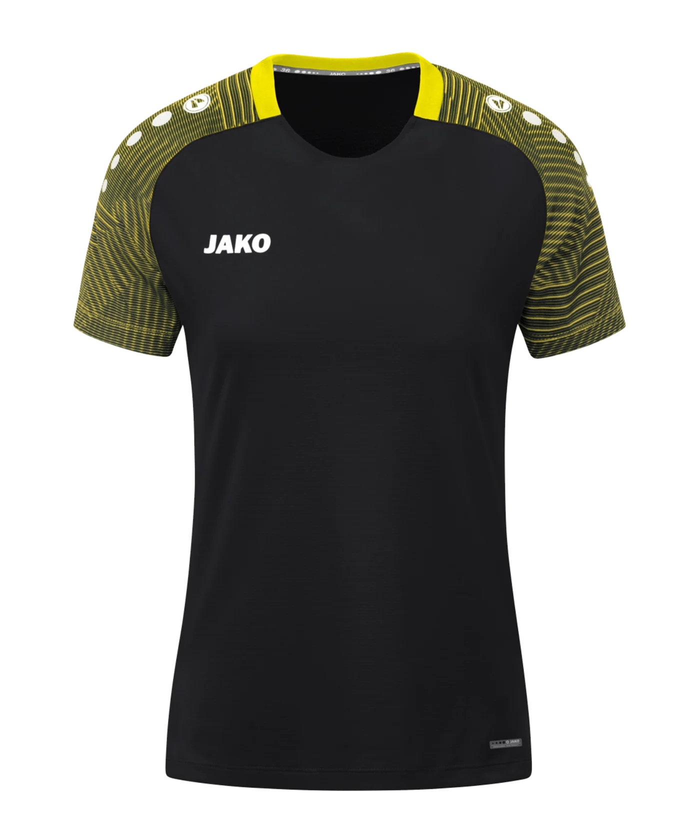 JAKO Performance T-Shirt Damen Schwarz Gelb F808