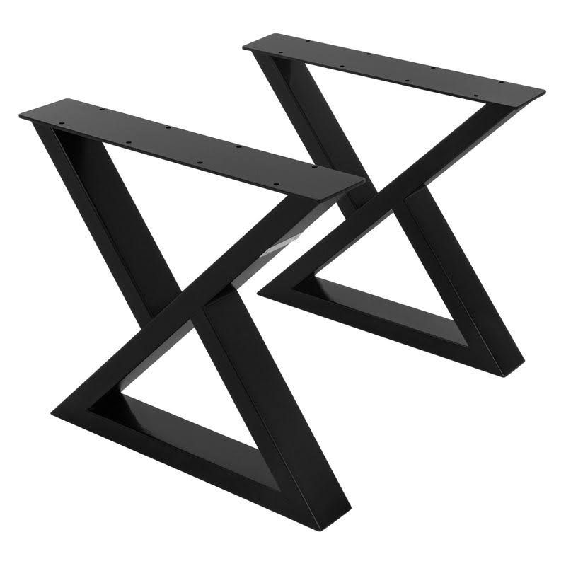 ML-Design Tischbeine Schwarz Metall