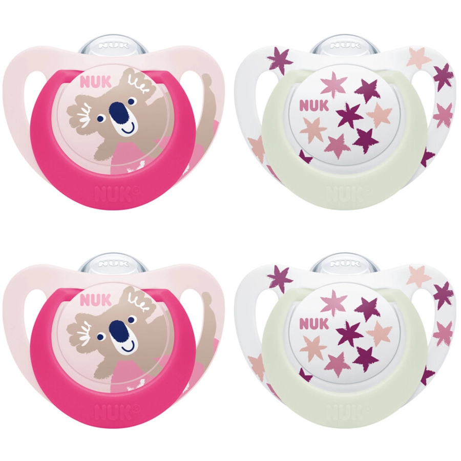 NUK Schnuller Star Day & Night , Gr. 2 in pinkrosa