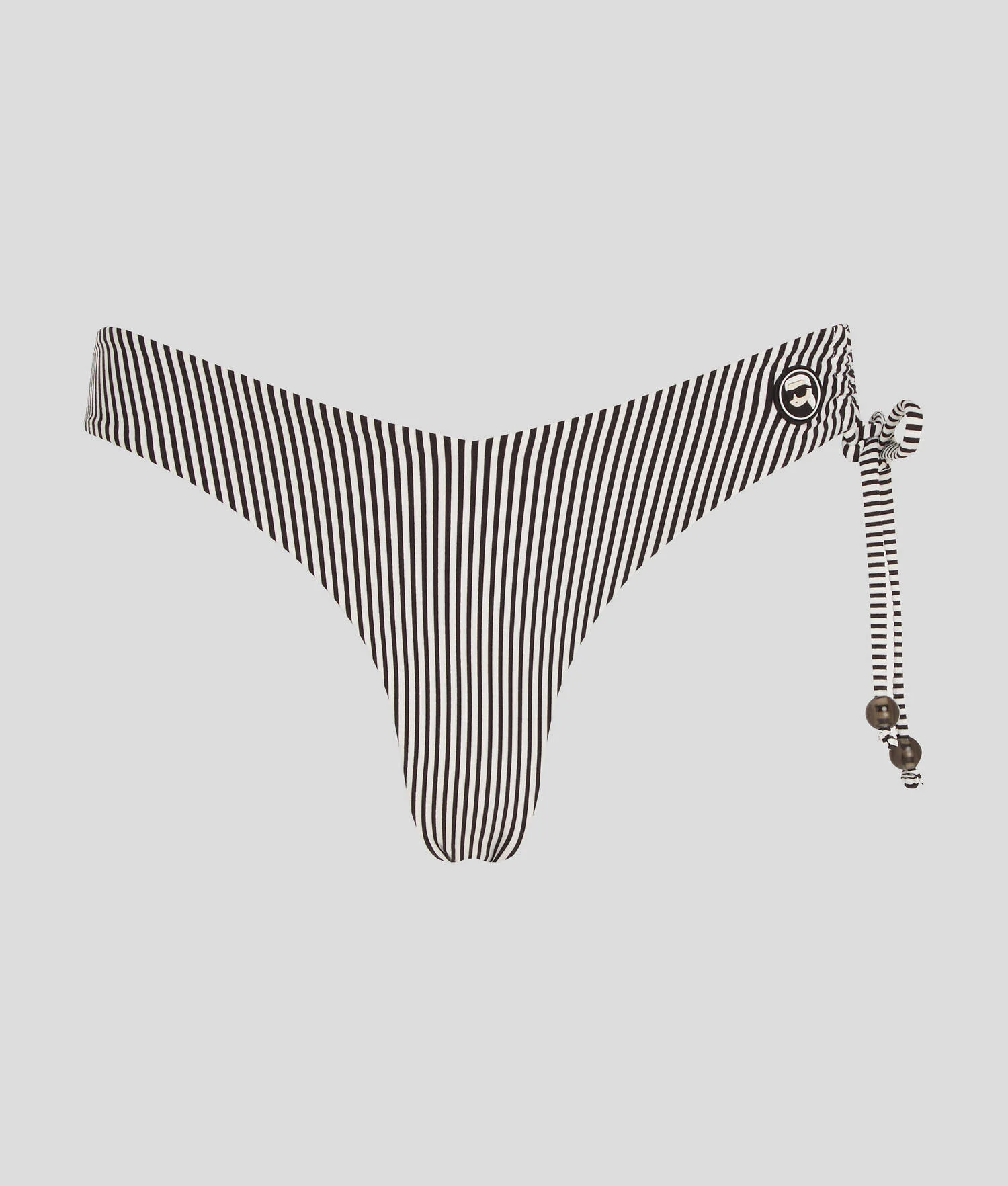 BAS DE BIKINI À RAYURES IKON - Rayure blanc-noir