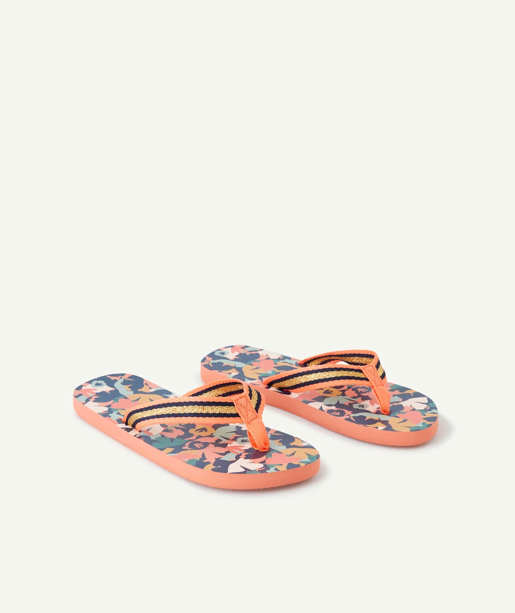 TONGS FILLE AVEC SEMELLES IMPRIMÉES FLEURIES