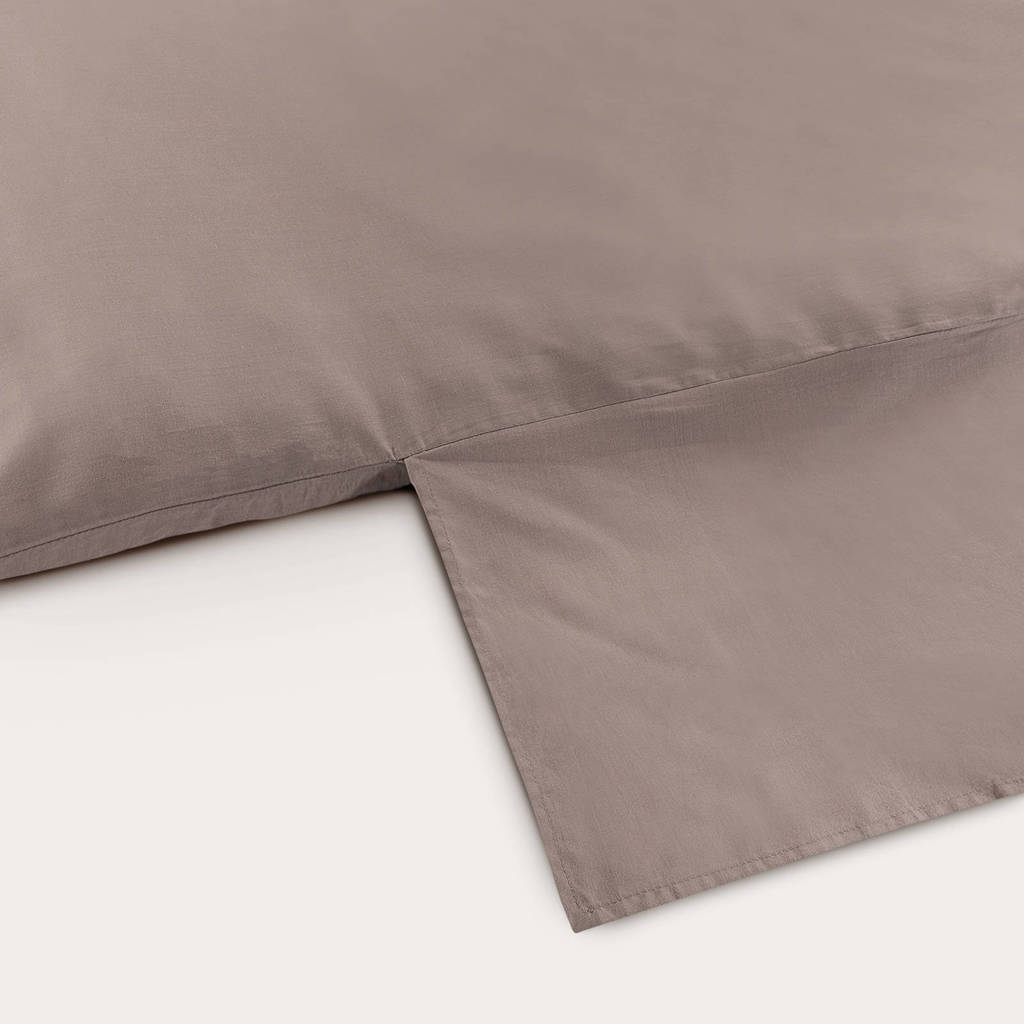 katoenen dekbedovertrek ledikant taupe (100x135 cm)