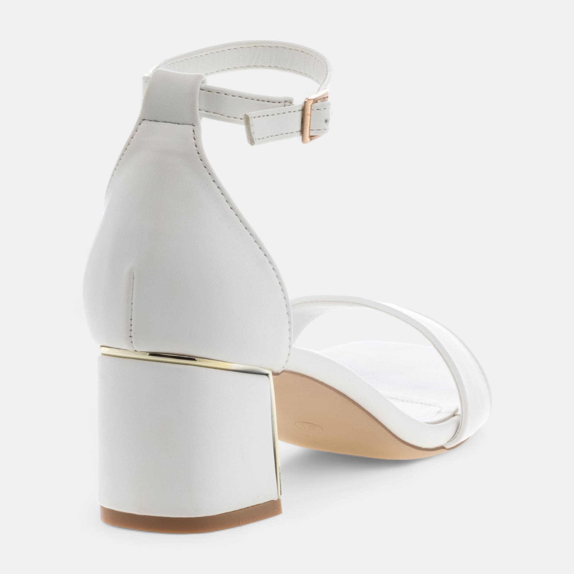 Nu-pieds à talon Femme blanc