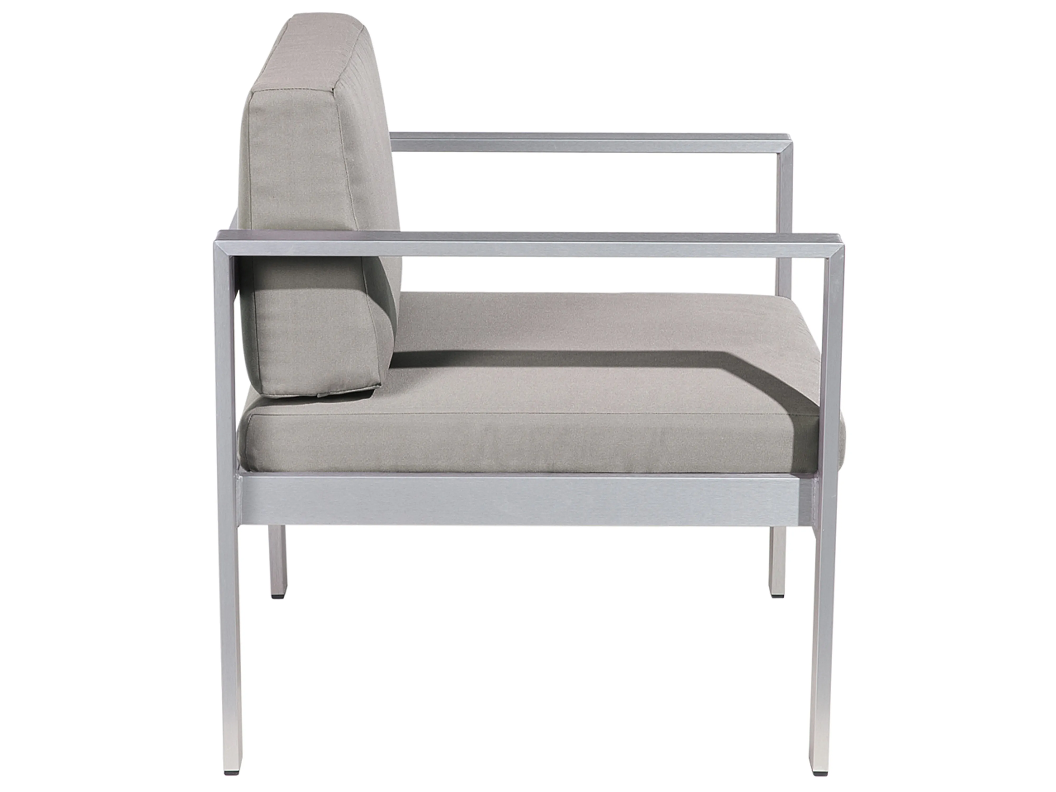 Loungeset met tafel 4-zits SALERNO Metaal Donkergrijs