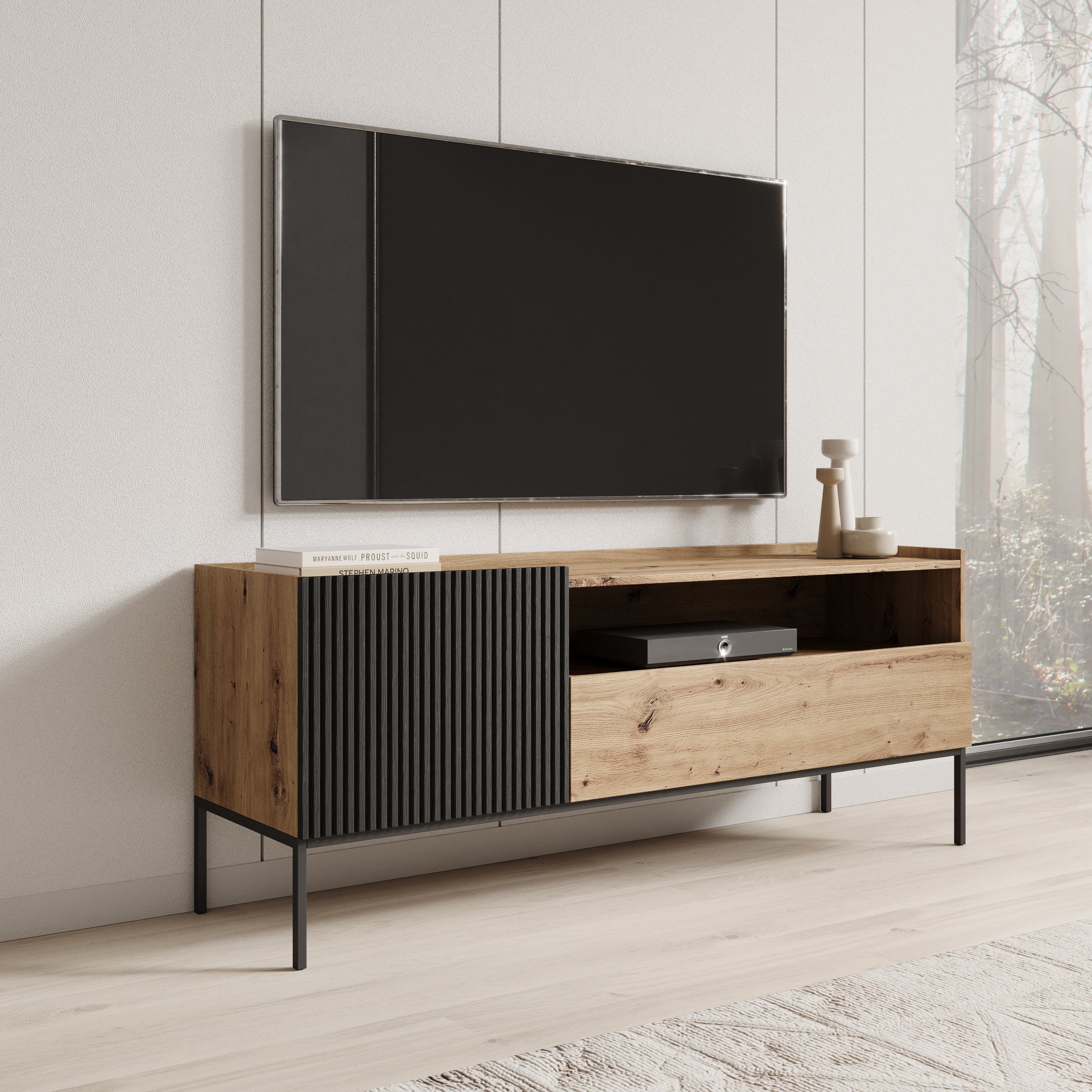 Capri - TV-Meubel - Eiken - 150x42x60 cm