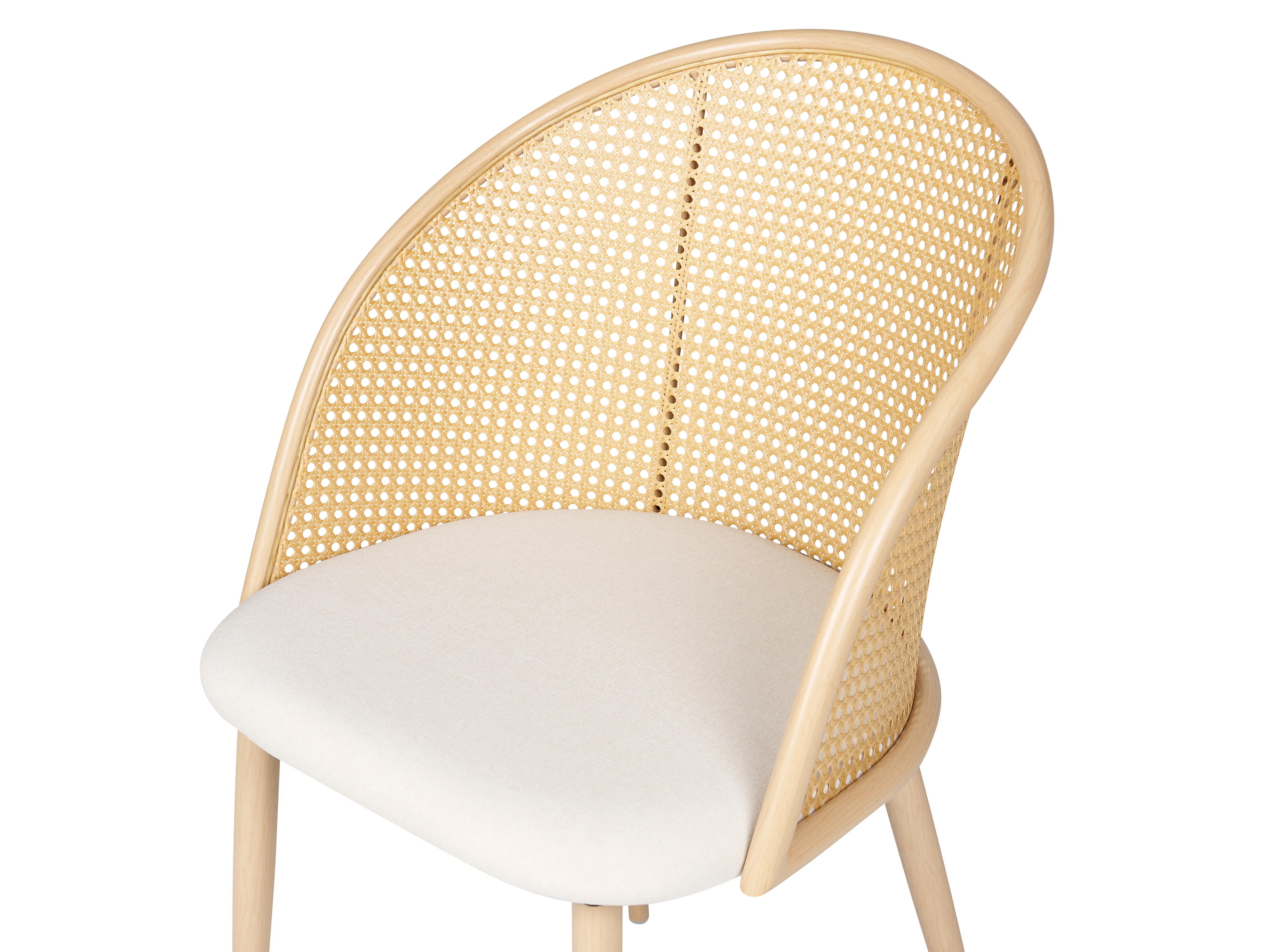 Set van 2 eetkamerstoelen CORNELL Metaal Lichtbeige