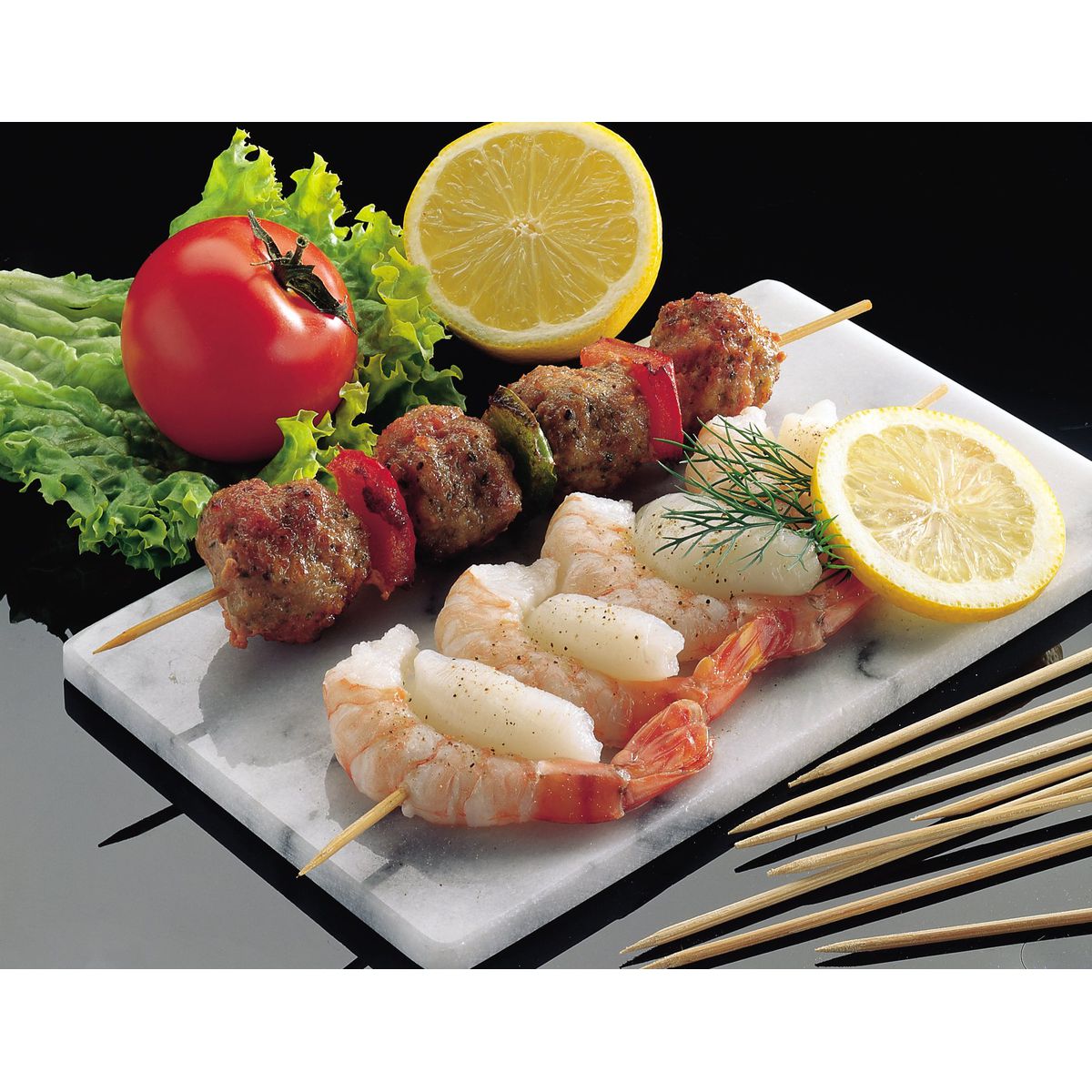 Lot de 35 pics à brochettes de 30 cm Wood Edition Fackelmann