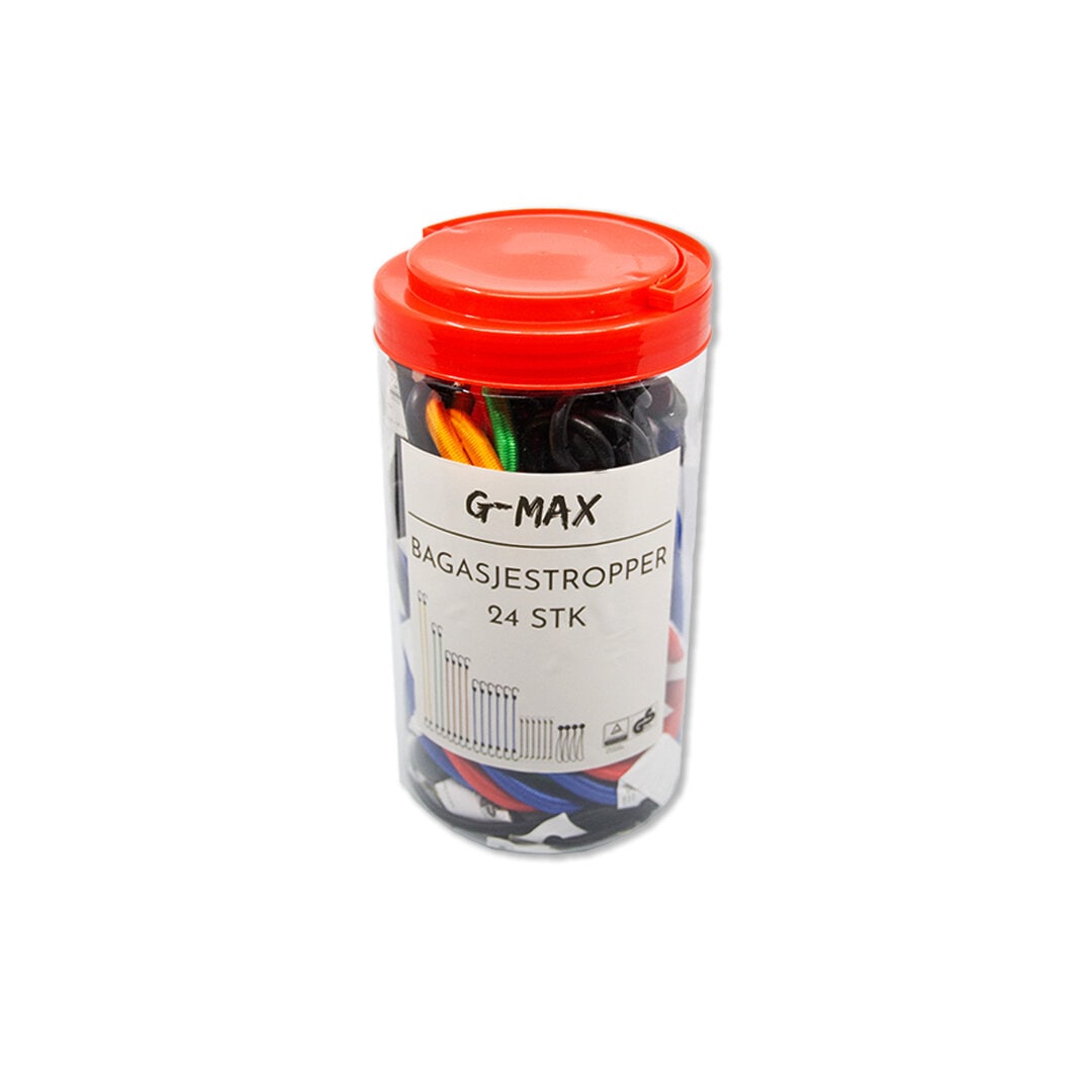 G-Max Bagasjestrikk sett 24 deler<br>Smart til tarp, sykkel, kajakk osv