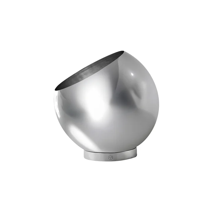 AYTM - Globe Blumentopf, Ø 21 x H 18,8 cm, silber / silber
