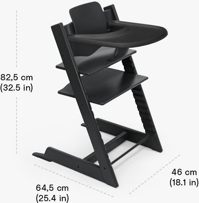 Stokke Tripp Trapp Matstol Bundle inkl. Brett, Black