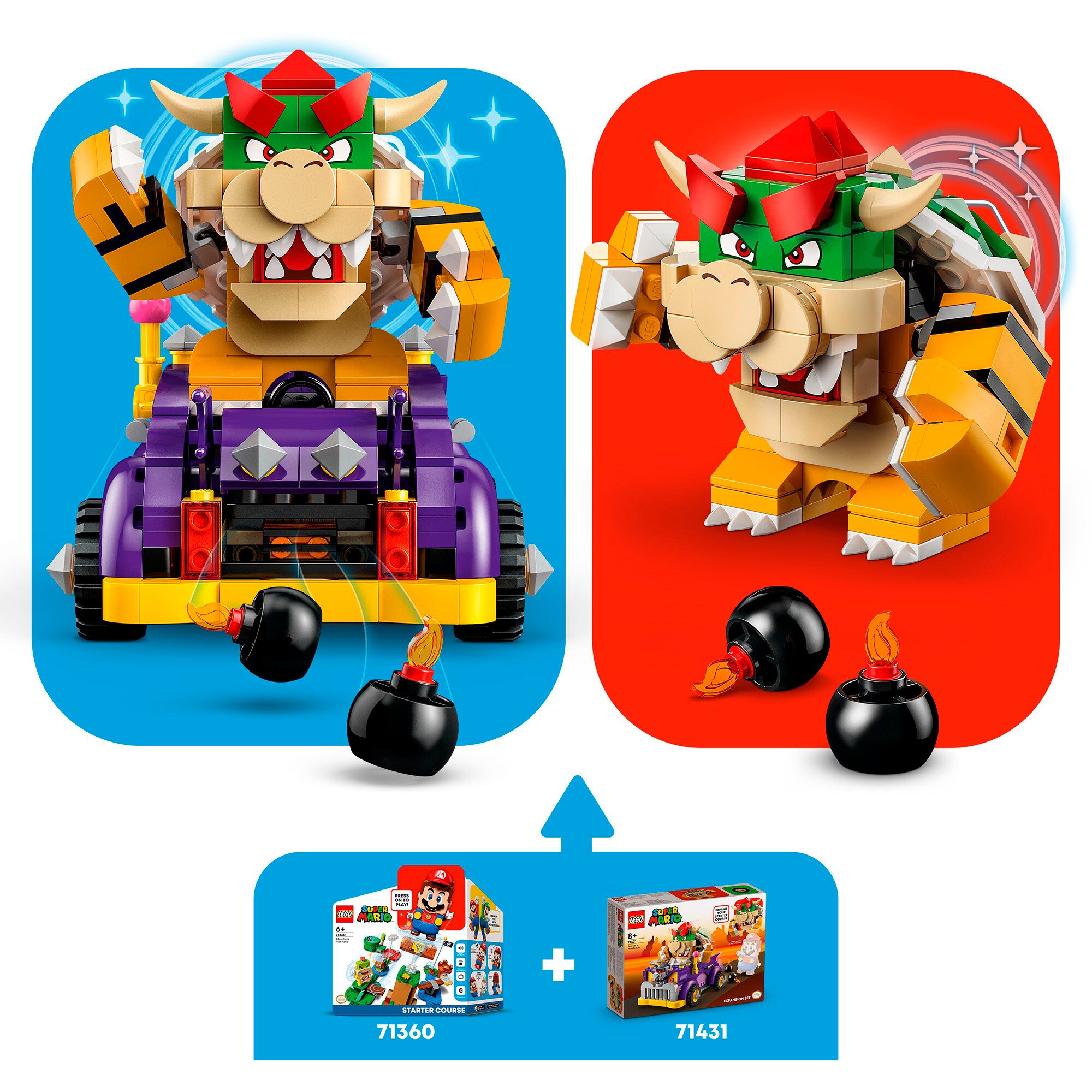 LEGO Konstruktionsspielzeug Super Mario Bowsers Monsterkarre - Erweiterungsset
