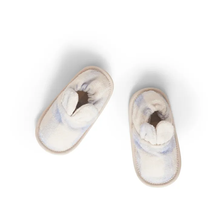 garbo&friends Chaussons Gingham Sorrel | Bleu ciel