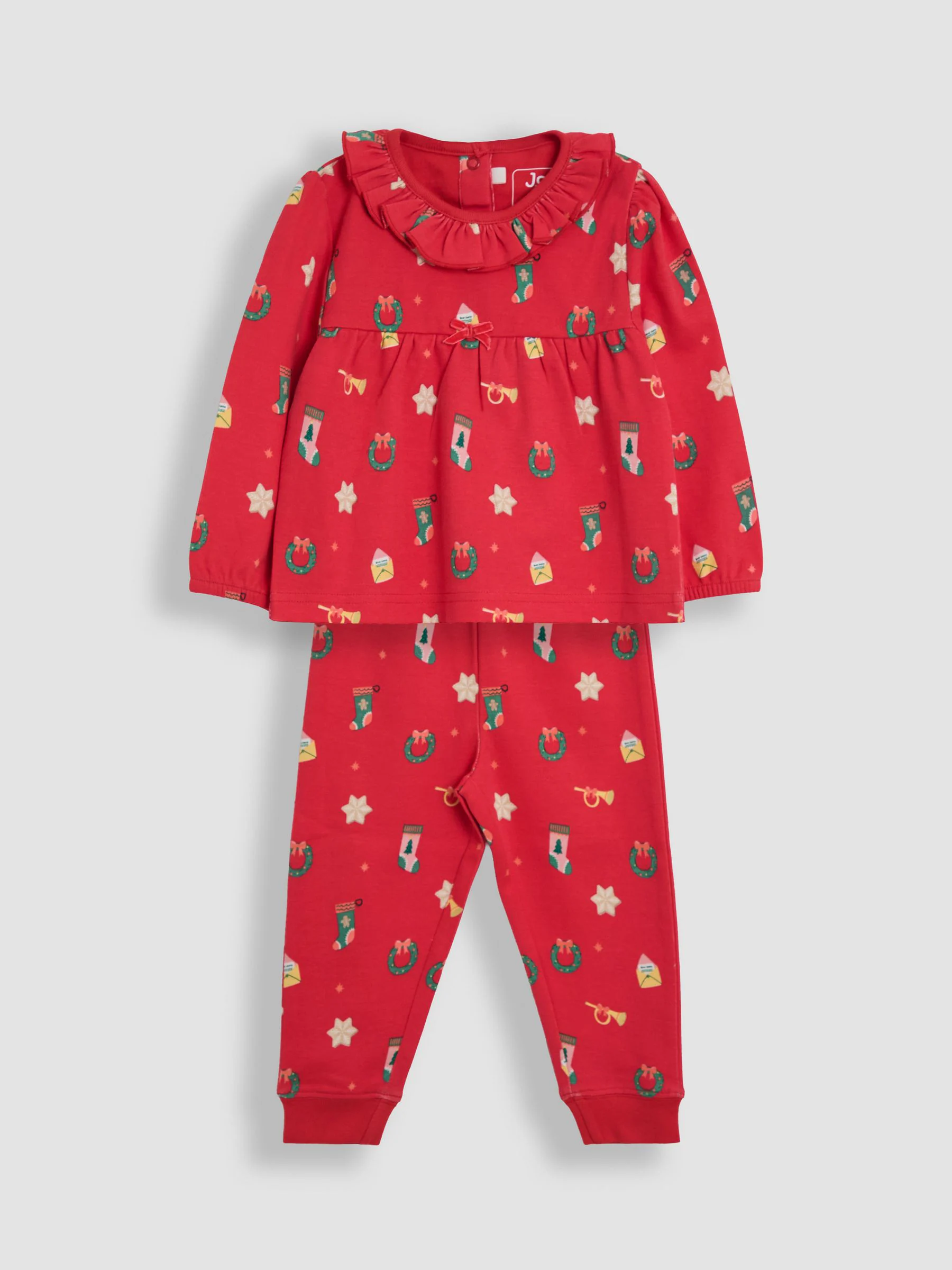 JoJo Maman Bébé Jersey Pretty Collar Pyjamas