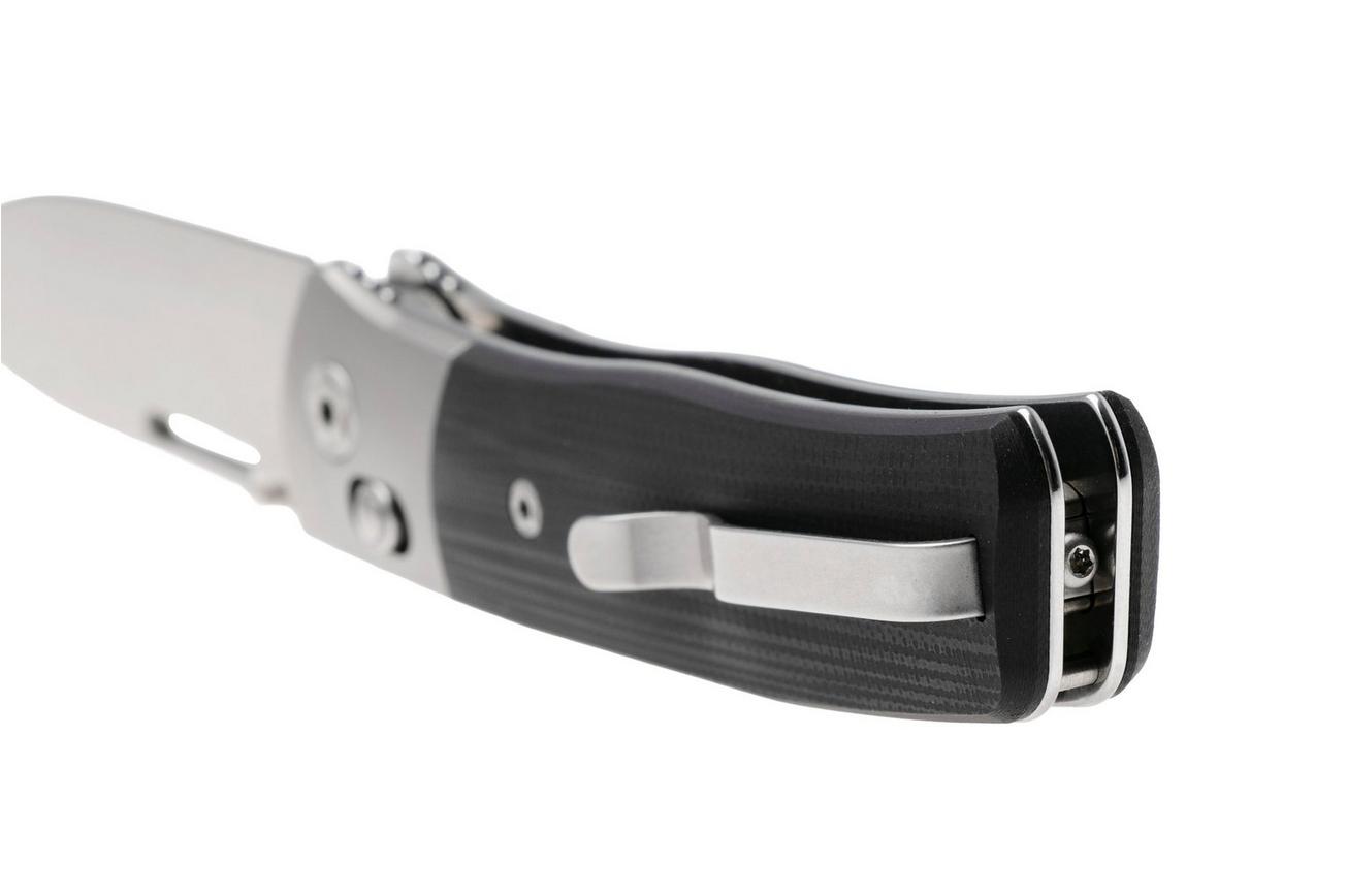 LionSteel NiNi NN2 GBK M390 Satin, Titanium Bolsters, Black G10, zakmes, Gianni Pauletta design