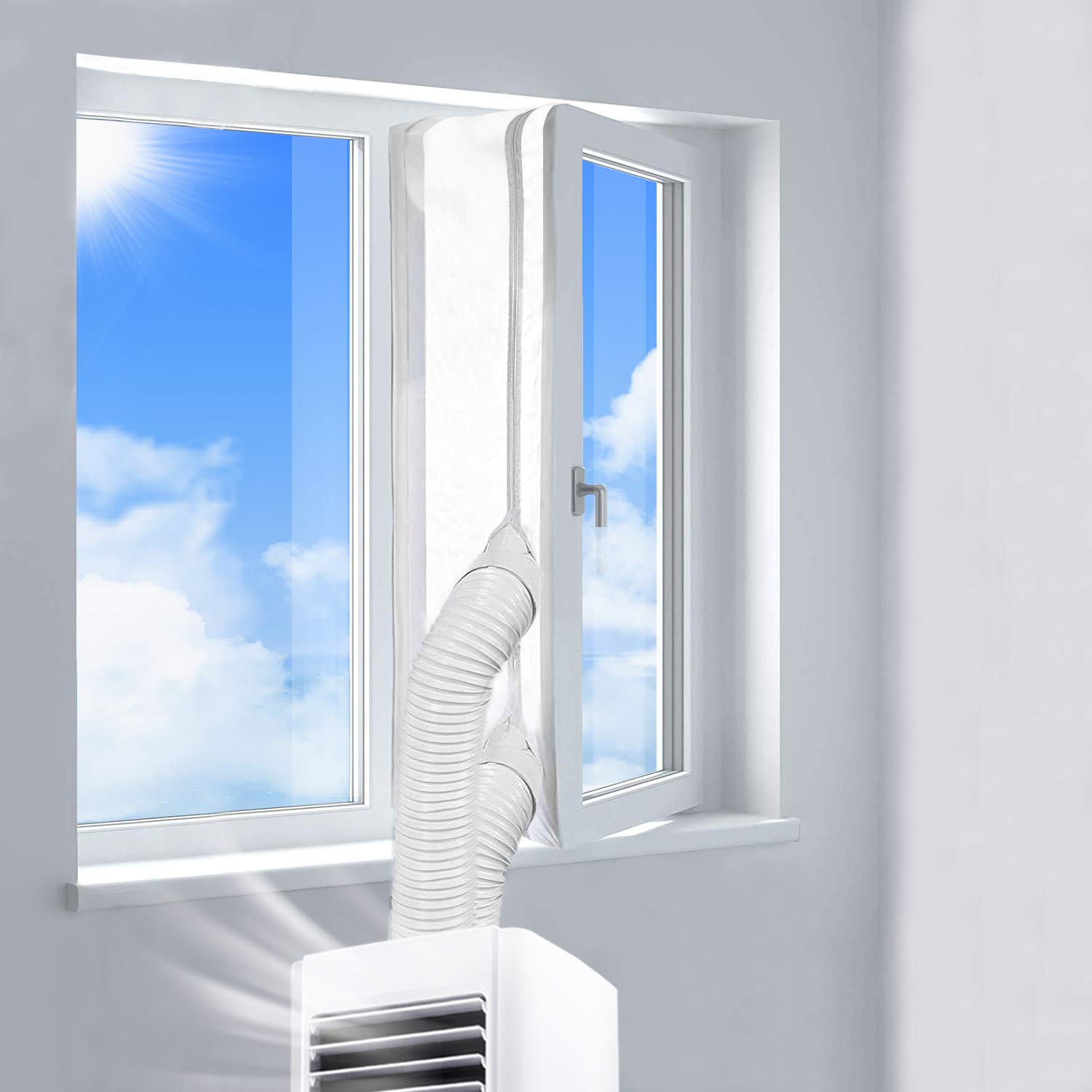 Fensterabdichtung für Klimaanlagen