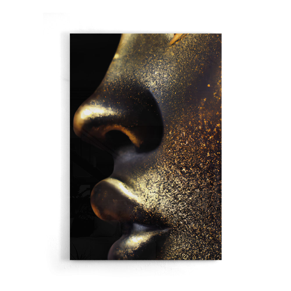 Walljar acrylglas schilderij - Golden Closeup Acrylglas schilderij - 60 x 90 cm