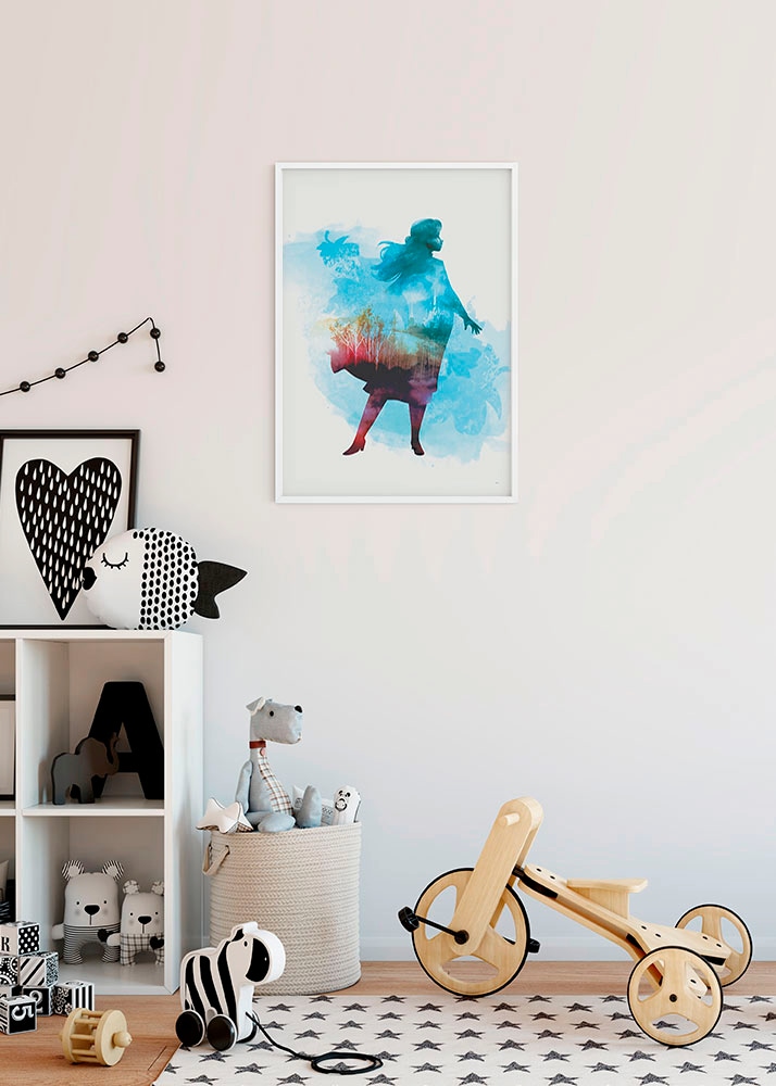 Komar Bild »Frozen Anna Aquarell« Disney 1 Stk. tlg. Wandbild zur Dekoration im Kinderzimmer - ohne Rahmen