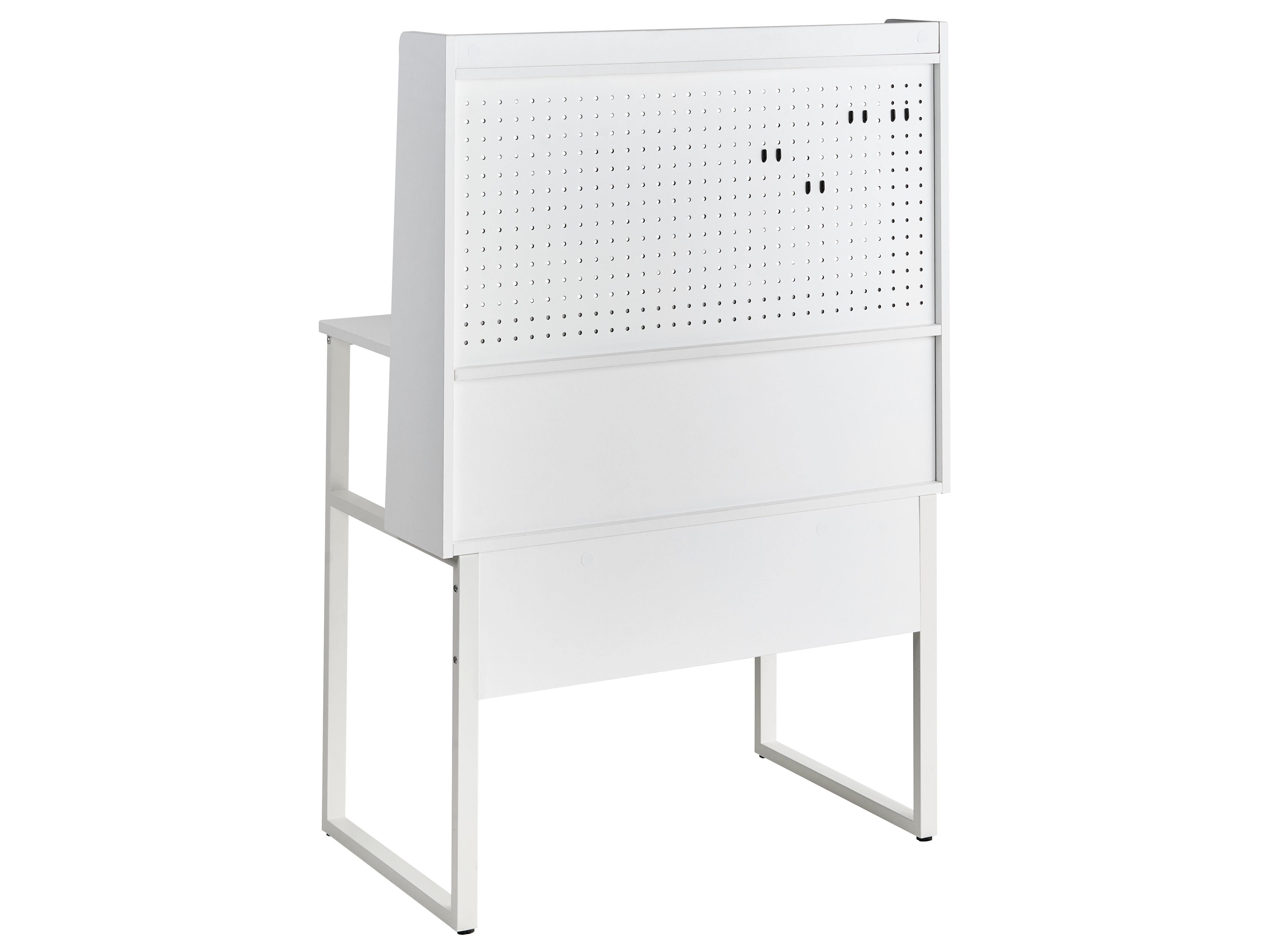 Thuiskantoor met ophangbord BUXTON Wit 84 cm 48 cm