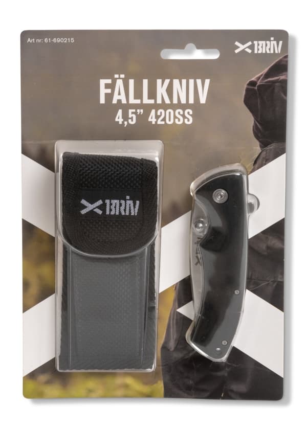 Sammenleggbar jaktkniv Svart 4,5
