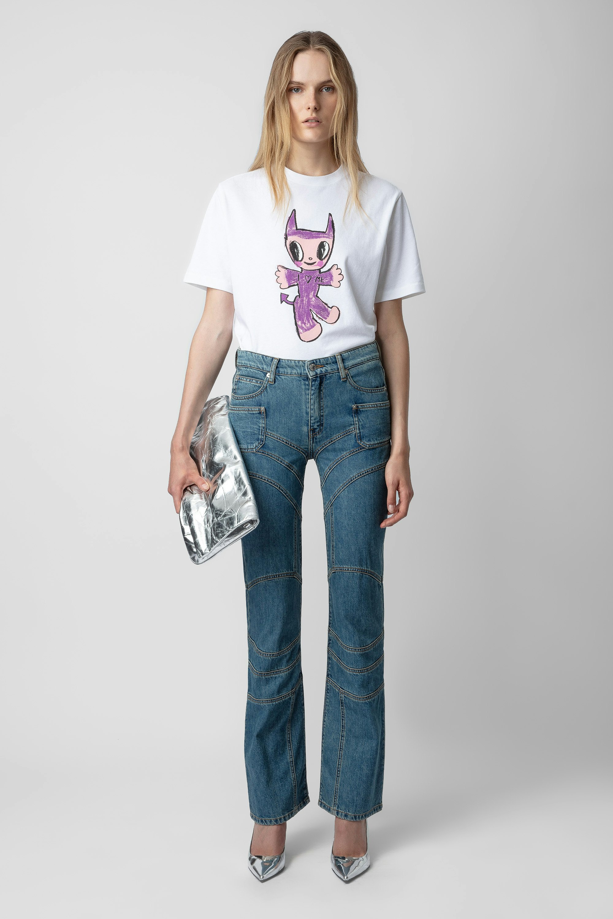 T-shirt Edwin Devil Strass