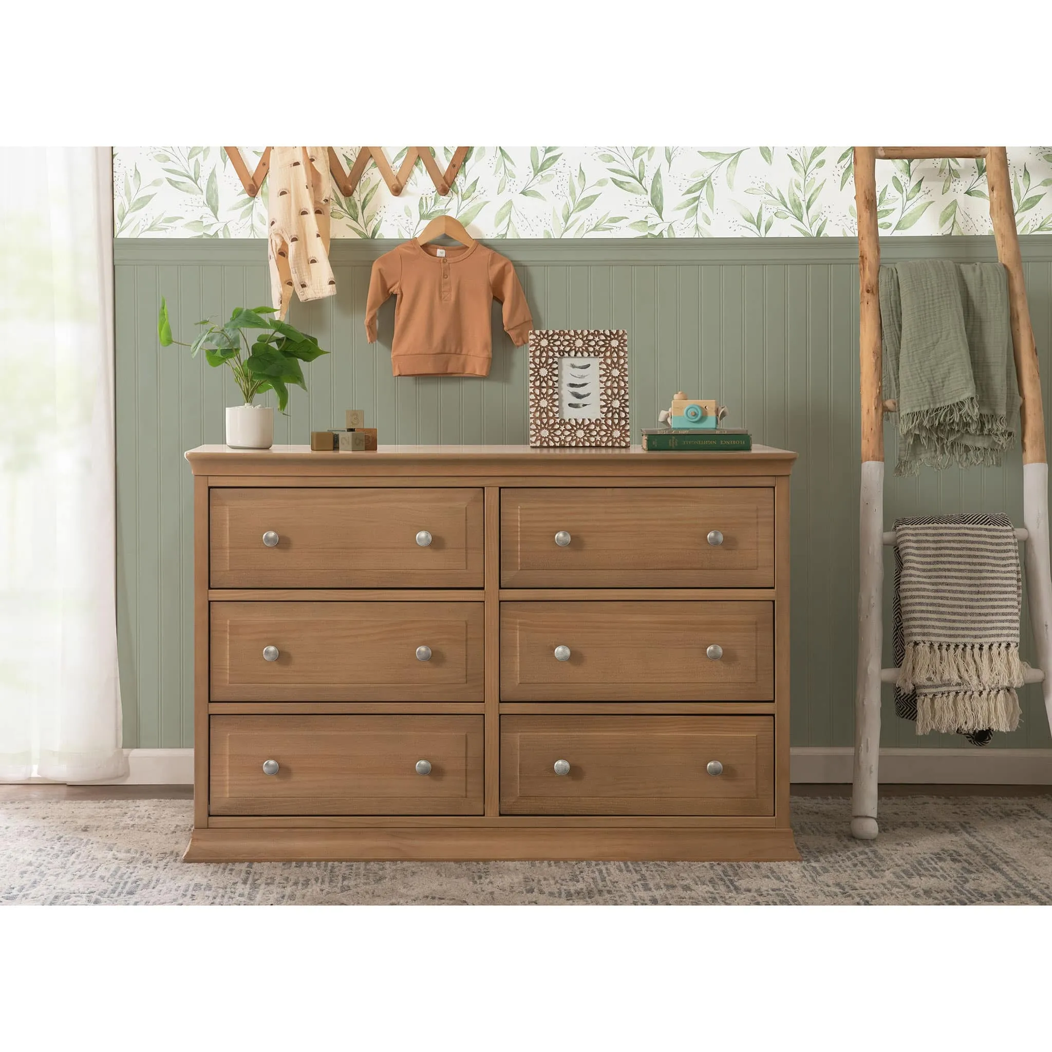 DaVinci Bureau Double 6 Tiroirs Signature Davinci - Noisette