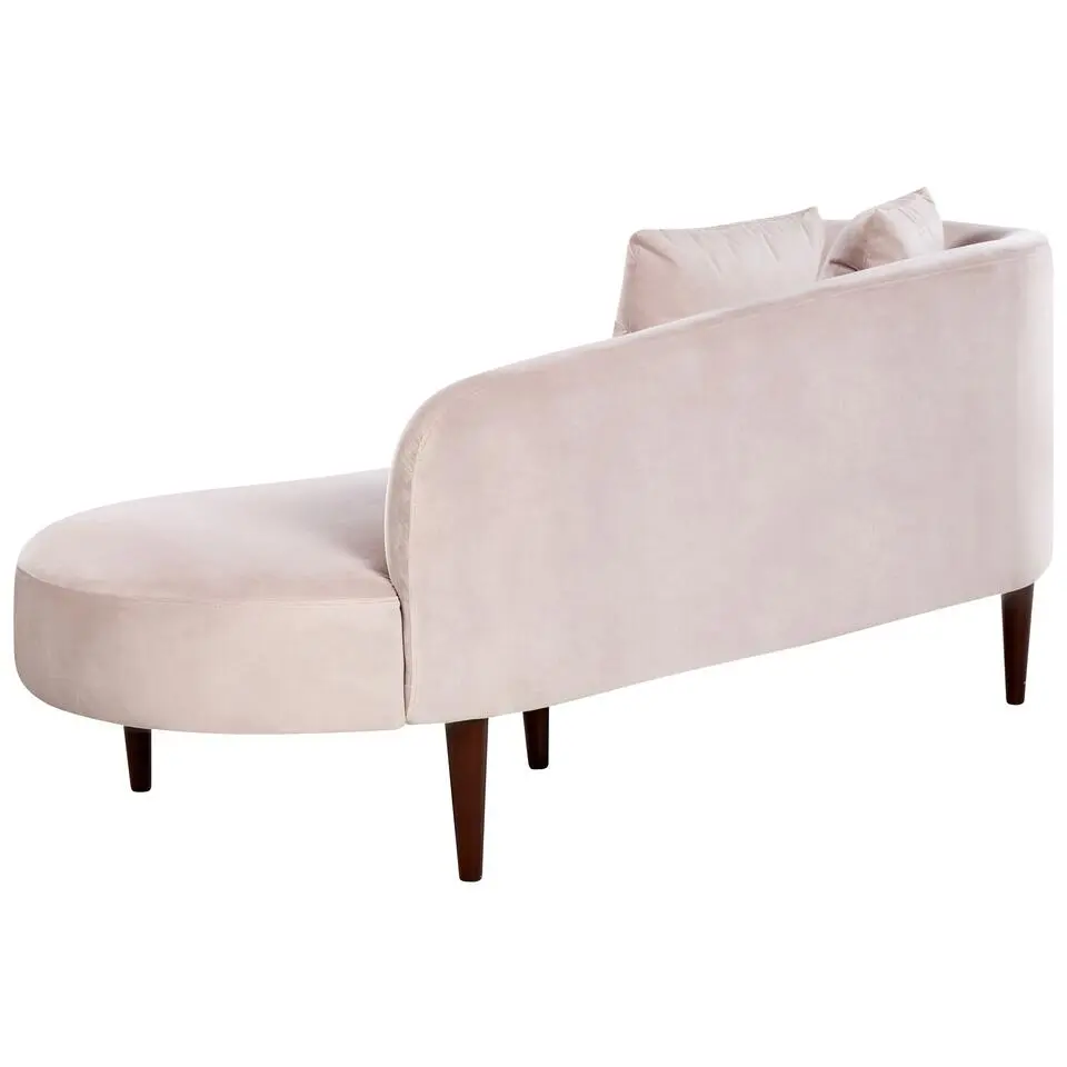 CHAUMONT - Chaise longue - Roze - Rechterzijde - Fluweel