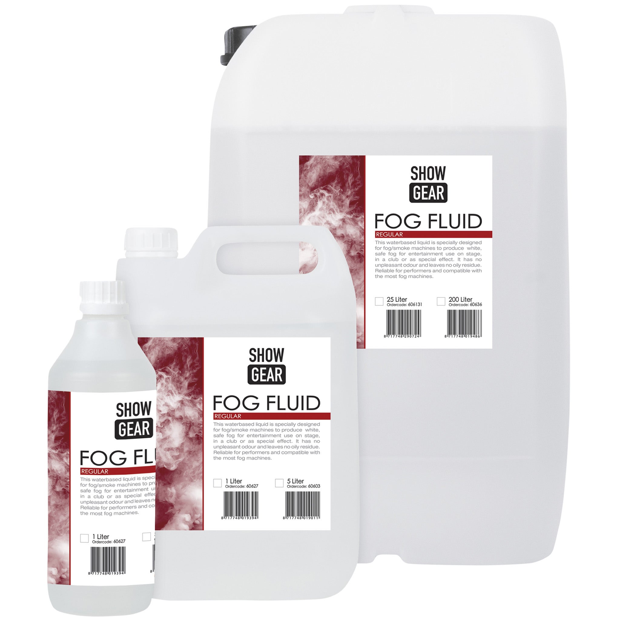Showgear Fog Fluid Regular rookvloeistof op waterbasis 25 liter