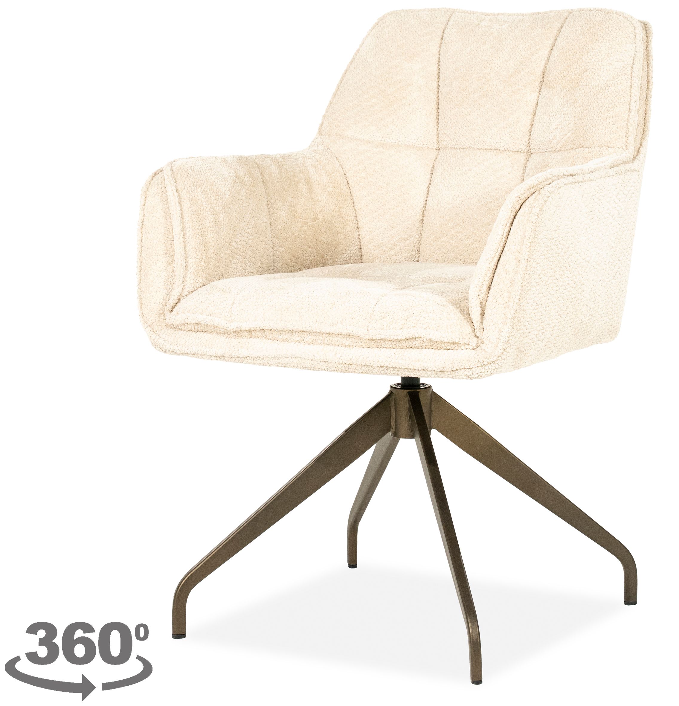 Eetkamerstoel Beige 96458 Hugo B61 x D66 x H87 cm