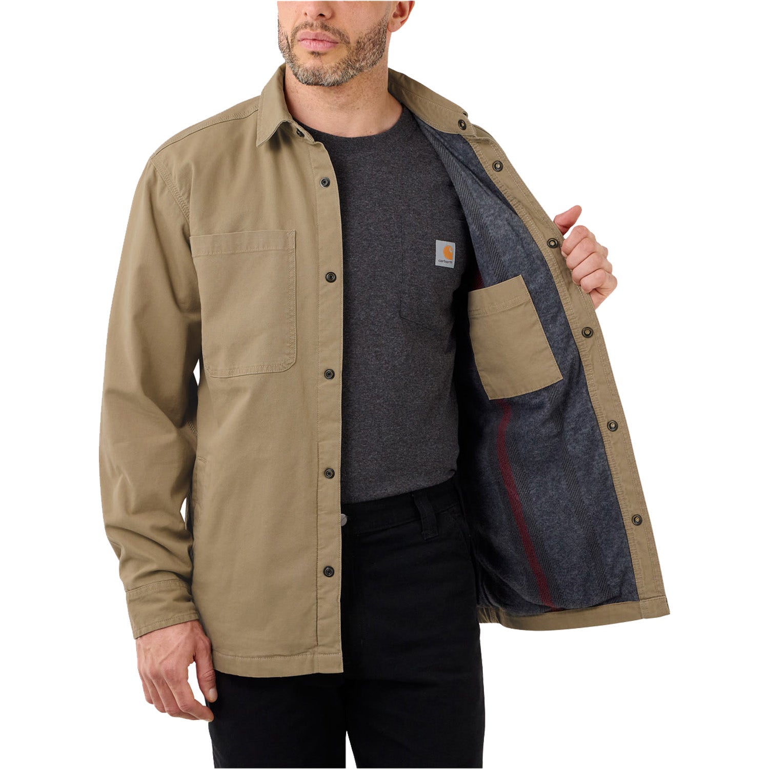 Carhartt  Werkoverhemd Jack Stretch Canvas Fleece