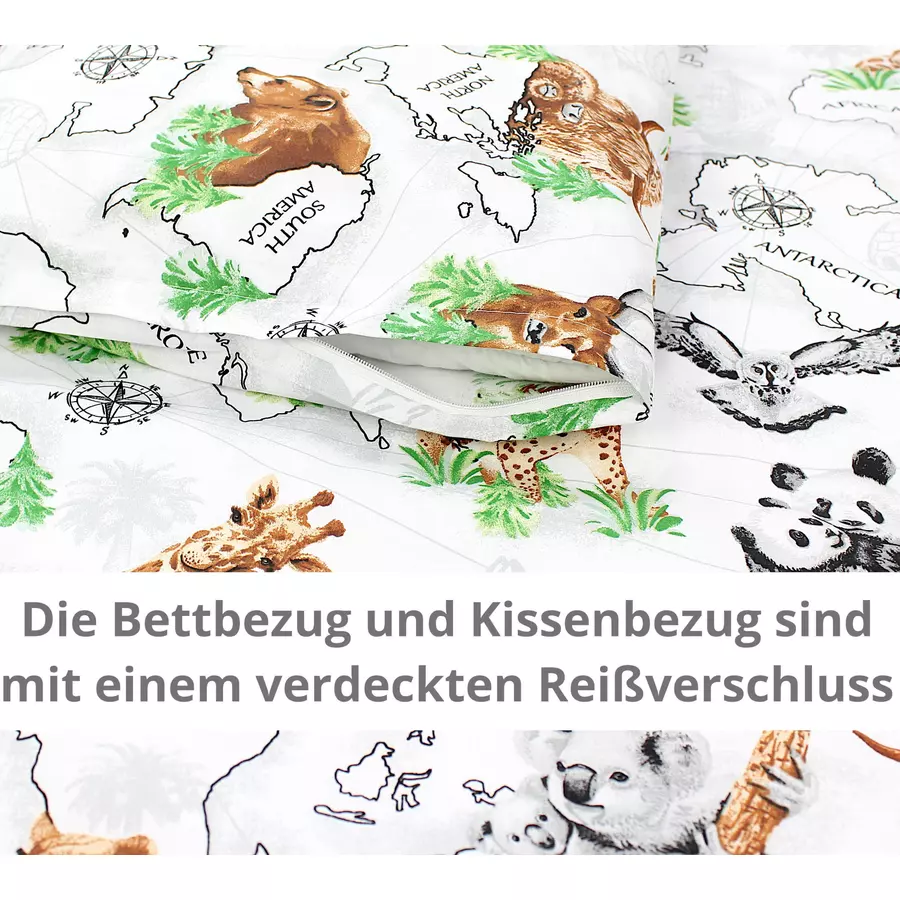 TupTam Kinder Bettwäsche Set 2-tlg grau Modell 1