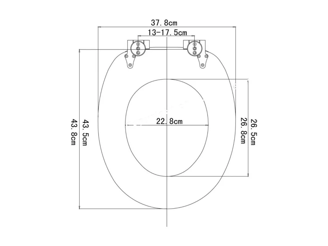 Abattant WC en MDF effet bois 43.6 x 37.7 x 6 cm 19_0000676