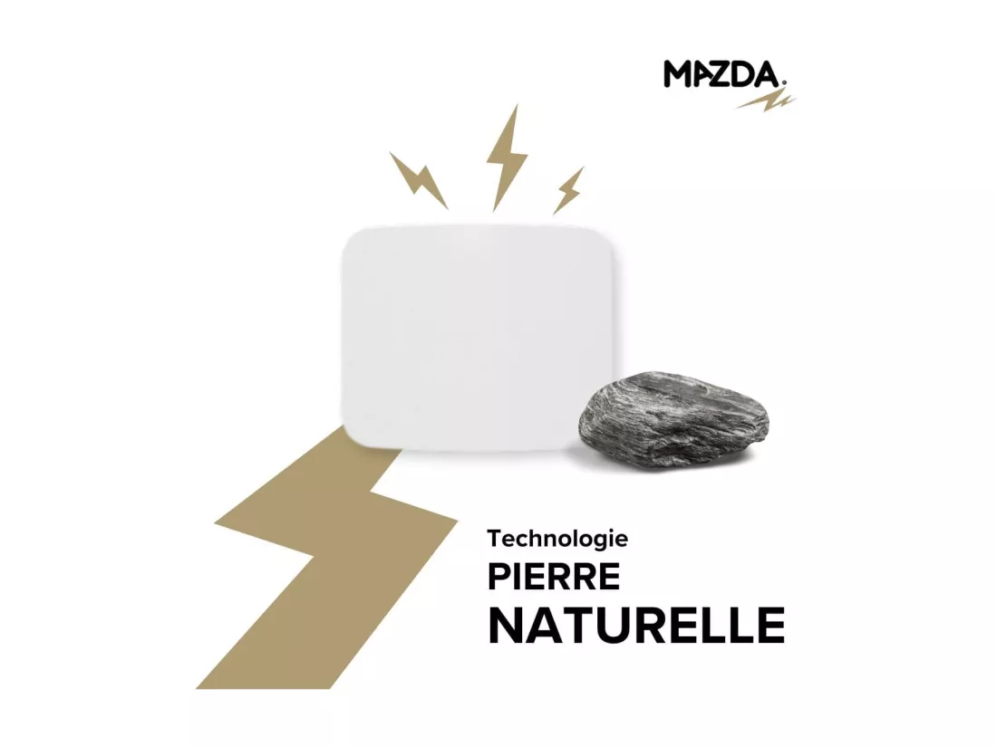 Chauffage pierre naturelle inertie sèche - 1000W - incurvé - Mazda