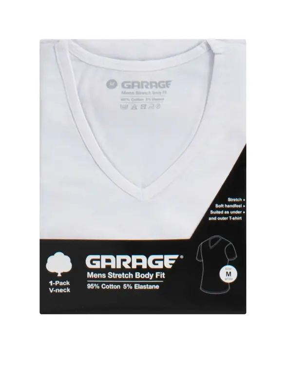 Garage Basic bodyfit t-shirt V-hals 0202
